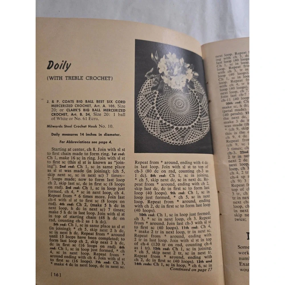 VTG 1959 Coats & Clark's Learn How Book No. 170-B Crochet Knitting Tatting Craft